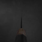 Bunka Stainless Clad Blue Steel #2 Kurouchi Walnut Zelkova Handle 180mm (7”)-[Musashi]-[Japanese-Kitchen-Knives]