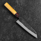 Bunka Stainless Clad Blue Steel #2 Kurouchi Zelkova Handle 180mm (7”)-[Musashi]-[Japanese-Kitchen-Knives]