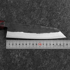 Bunka Stainless Clad Blue Steel #2 Kurouchi Zelkova Handle 180mm-[Musashi]-[Japanese-Kitchen-Knives]