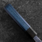 Bunka Stainless Clad Blue Super Kurouchi Blue Urushi Handle 170mm (6.7”)-[Musashi]-[Japanese-Kitchen-Knives]