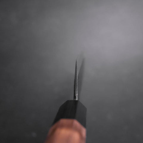 Bunka Stainless Clad Blue Steel #2 Kurouchi Walnut Handle 165mm-[Musashi]-[Japanese-Kitchen-Knives]