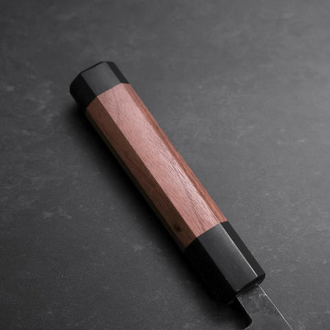Bunka Stainless Clad Blue Steel #2 Kurouchi Walnut Handle 165mm-[Musashi]-[Japanese-Kitchen-Knives]
