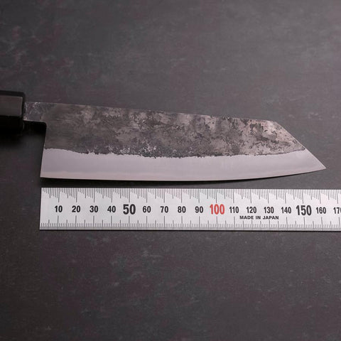 Bunka Stainless Clad Blue Steel #2 Kurouchi Walnut Handle 165mm-[Musashi]-[Japanese-Kitchen-Knives]