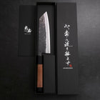 Bunka Stainless Clad Blue Steel #2 Kurouchi Walnut Handle 165mm-[Musashi]-[Japanese-Kitchen-Knives]