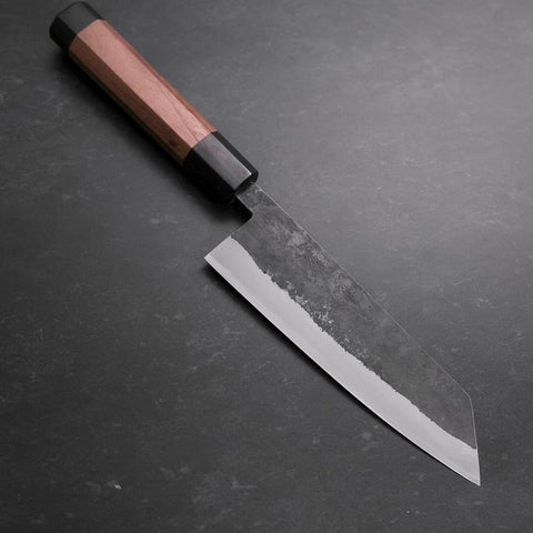 Bunka Stainless Clad Blue Steel #2 Kurouchi Walnut Handle 165mm-[Musashi]-[Japanese-Kitchen-Knives]