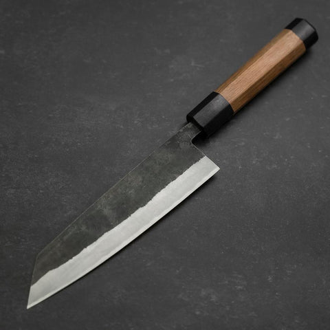 Bunka Stainless Clad Blue Steel #2 Kurouchi Walnut Handle 180mm (7”)