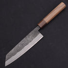 Bunka Stainless Clad Blue Steel #2 Kurouchi Walnut Shitan Handle 180mm-[Musashi]-[Japanese-Kitchen-Knives]