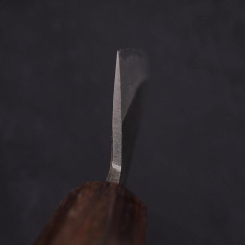 Bunka Stainless Clad Blue Steel #2 Kurouchi Walnut Shitan Handle 180mm-[Musashi]-[Japanese-Kitchen-Knives]