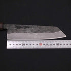 Bunka Stainless Clad Blue Steel #2 Kurouchi Walnut Shitan Handle 180mm-[Musashi]-[Japanese-Kitchen-Knives]