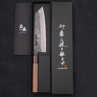 Bunka Stainless Clad Blue Steel #2 Kurouchi Walnut Shitan Handle 180mm-[Musashi]-[Japanese-Kitchen-Knives]