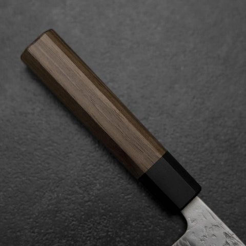 Bunka Sweden Stainless Steel Nashiji Washi Damascus Walnut Shitan Handle 170mm-[Musashi]-[Japanese-Kitchen-Knives]