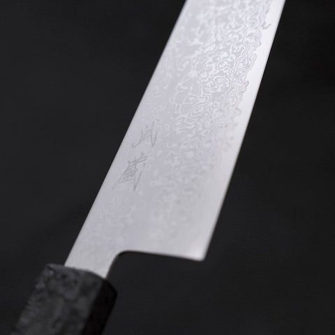 Bunka VG-10 Damascus Black Ishime Handle 180mm-[Musashi]-[Japanese-Kitchen-Knives]