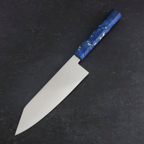 Bunka VG-10 Damascus Blue Birch Handle 180mm (7”)-[Musashi]-[Japanese-Kitchen-Knives]
