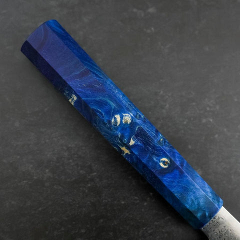 Bunka VG-10 Damascus Blue Birch Handle 180mm (7”)-[Musashi]-[Japanese-Kitchen-Knives]