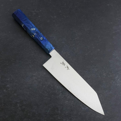 Bunka VG-10 Damascus Blue Birch Handle 180mm (7”)-[Musashi]-[Japanese-Kitchen-Knives]