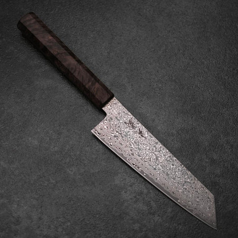 Bunka VG-10 Damascus Brown Birch Handle 165mm (6.5”)-[Musashi]-[Japanese-Kitchen-Knives]