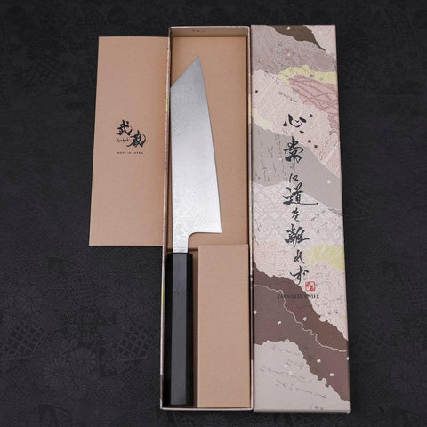 Bunka VG-10 Damascus Buffalo Ebony Handle 170mm-[Musashi]-[Japanese-Kitchen-Knives]