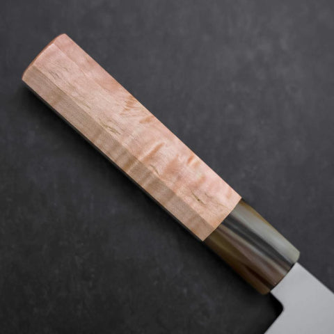 Bunka VG-10 Damascus Buffalo Light Pink Maple Handle 180mm-[Musashi]-[Japanese-Kitchen-Knives]