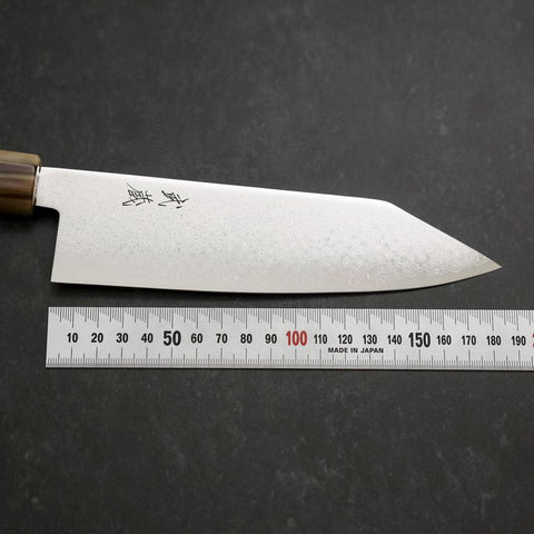 Bunka VG-10 Damascus Buffalo Light Pink Maple Handle 180mm-[Musashi]-[Japanese-Kitchen-Knives]
