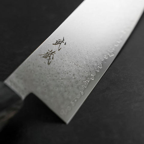 Bunka VG-10 Damascus Gray Birch Handle 180mm (7”)-[Musashi]-[Japanese-Kitchen-Knives]