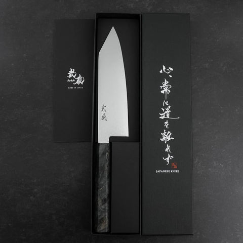 Bunka VG-10 Damascus Gray Birch Handle 180mm (7”)-[Musashi]-[Japanese-Kitchen-Knives]