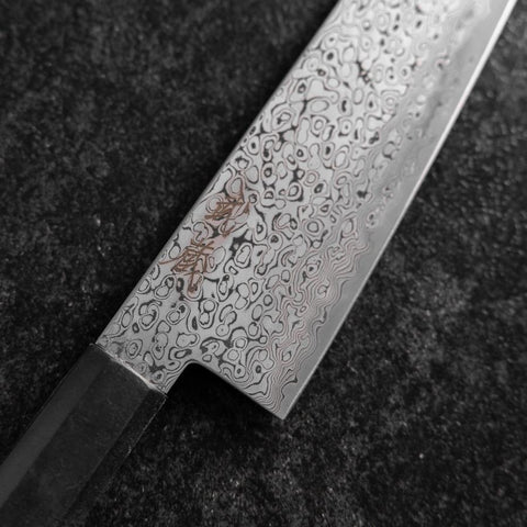 Bunka VG-10 Damascus Ocean Black Handle 165mm (6.5”)-[Musashi]-[Japanese-Kitchen-Knives]