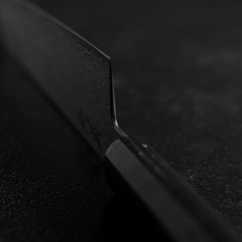 Bunka VG-10 Damascus Ocean Black Handle 165mm (6.5”)-[Musashi]-[Japanese-Kitchen-Knives]