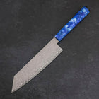 Bunka VG-10 Damascus Ocean Blue Handle 180mm (7”)-[Musashi]-[Japanese-Kitchen-Knives]