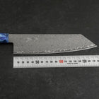 Bunka VG-10 Damascus Ocean Blue Handle 180mm (7”)-[Musashi]-[Japanese-Kitchen-Knives]