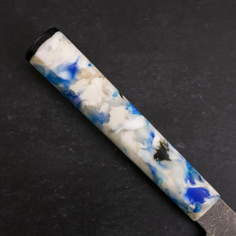Bunka VG-10 Damascus Ocean Blue-White Mix Handle 165mm (6.5”)-[Musashi]-[Japanese-Kitchen-Knives]
