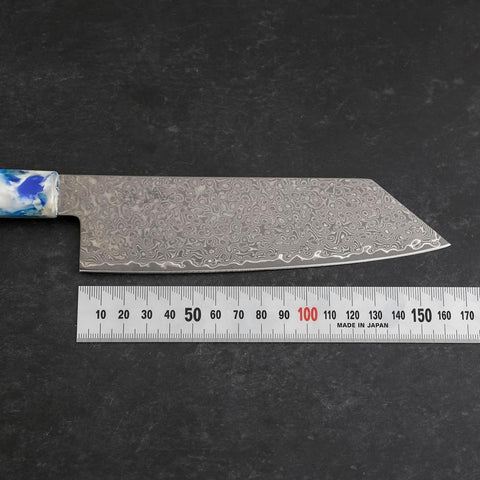 Bunka VG-10 Damascus Ocean Blue-White Mix Handle 165mm (6.5”)-[Musashi]-[Japanese-Kitchen-Knives]