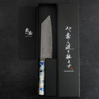Bunka VG-10 Damascus Ocean Blue-White Mix Handle 165mm (6.5”)-[Musashi]-[Japanese-Kitchen-Knives]