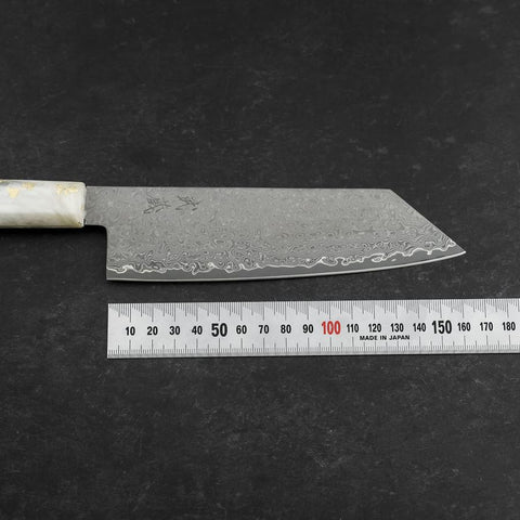 Bunka VG-10 Damascus Ocean White Black Gold Handle 165mm-[Musashi]-[Japanese-Kitchen-Knives]