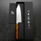 Bunka VG-10 Damascus Yellow-Brown Birch Handle 180mm (7”)-[Musashi]-[Japanese-Kitchen-Knives]