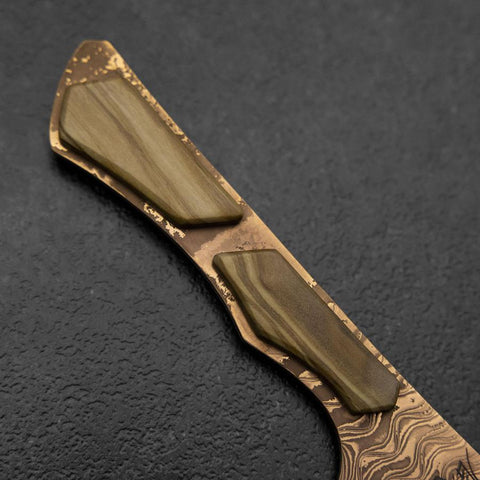 Bunka VG-10 Mirror Damascus Maple Handle 180mm - Brown (7”)-[Musashi]-[Japanese-Kitchen-Knives]