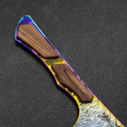 Bunka VG-10 Mirror Damascus Olive Handle 180mm - Rainbow (7”)-[Musashi]-[Japanese-Kitchen-Knives]