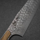 Bunka VG-10 Mirror Damascus Walnut Handle 180mm - Black (7”)-[Musashi]-[Japanese-Kitchen-Knives]