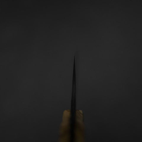 Bunka VG-10 Mirror Damascus Walnut Handle 180mm - Black (7”)-[Musashi]-[Japanese-Kitchen-Knives]
