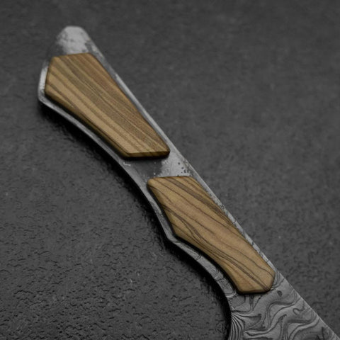 Bunka VG-10 Mirror Damascus Walnut Handle 180mm - Black (7”)-[Musashi]-[Japanese-Kitchen-Knives]