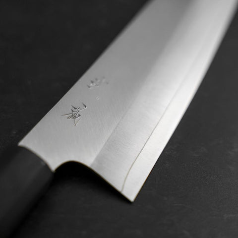 Bunka VG-10 Polished Buffalo Ebony Handle 165mm-[Musashi]-[Japanese-Kitchen-Knives]