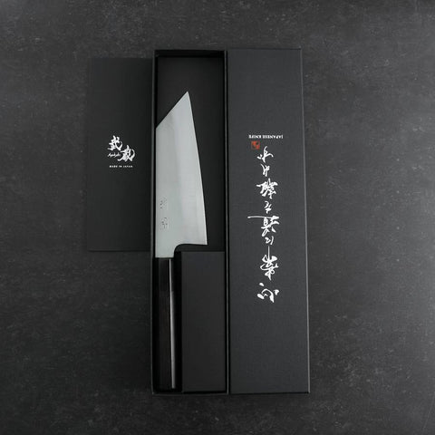 Bunka VG-10 Polished Buffalo Ebony Handle 165mm-[Musashi]-[Japanese-Kitchen-Knives]