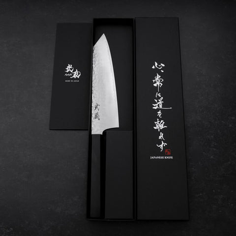 Bunka VG-10 Tsuchime Ebony Handle 180mm-[Musashi]-[Japanese-Kitchen-Knives]