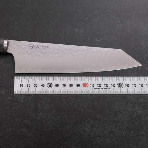 Bunka VG-10 Tsuchime Oval Charcoal Handle 180mm-[Musashi]-[Japanese-Kitchen-Knives]