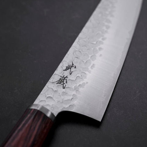 Bunka VG-10 Tsuchime Oval Mahogany Handle 180mm-[Musashi]-[Japanese-Kitchen-Knives]