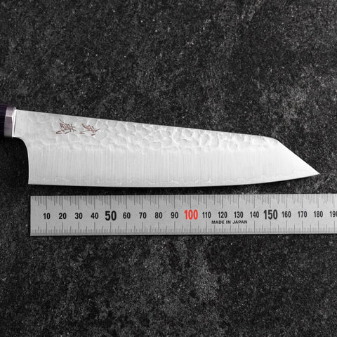 Bunka VG-10 Tsuchime Oval Purple Handle 180mm (7”)-[Musashi]-[Japanese-Kitchen-Knives]