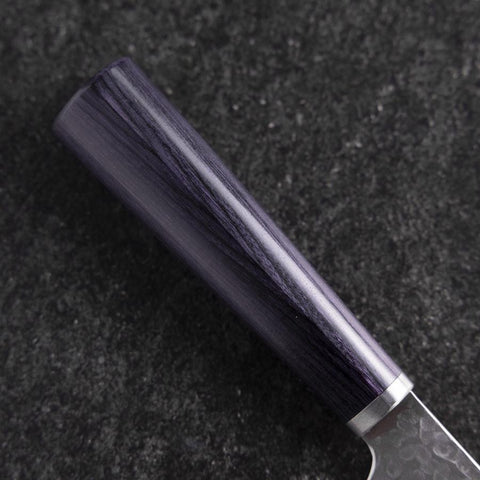 Bunka VG-10 Tsuchime Oval Purple Handle 180mm-[Musashi]-[Japanese-Kitchen-Knives]