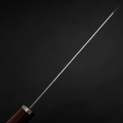 Bunka VG-10 Tsuchime Oval Red Handle 180mm (7”)-[Musashi]-[Japanese-Kitchen-Knives]