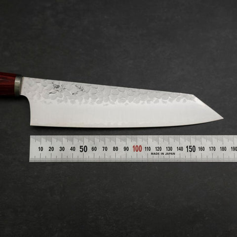 Bunka VG-10 Tsuchime Oval Red Handle 180mm (7”)-[Musashi]-[Japanese-Kitchen-Knives]