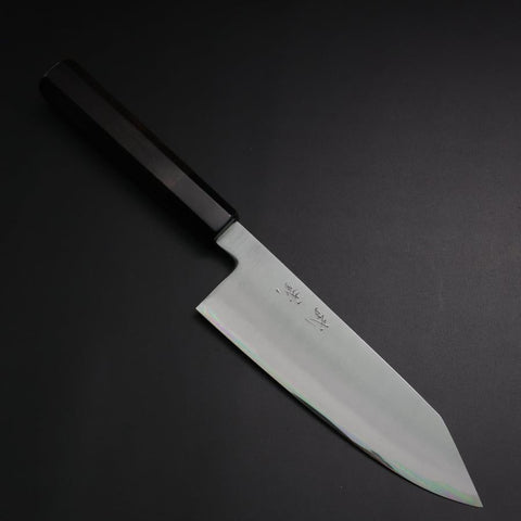 Bunka White Steel #2 Bokashi Buffalo Ebony Handle 165mm-[Musashi]-[Japanese-Kitchen-Knives]