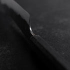 Bunka White Steel #2 Stainless Clad Kurouchi Black Ishime Urushi Handle 180mm-[Musashi]-[Japanese-Kitchen-Knives]